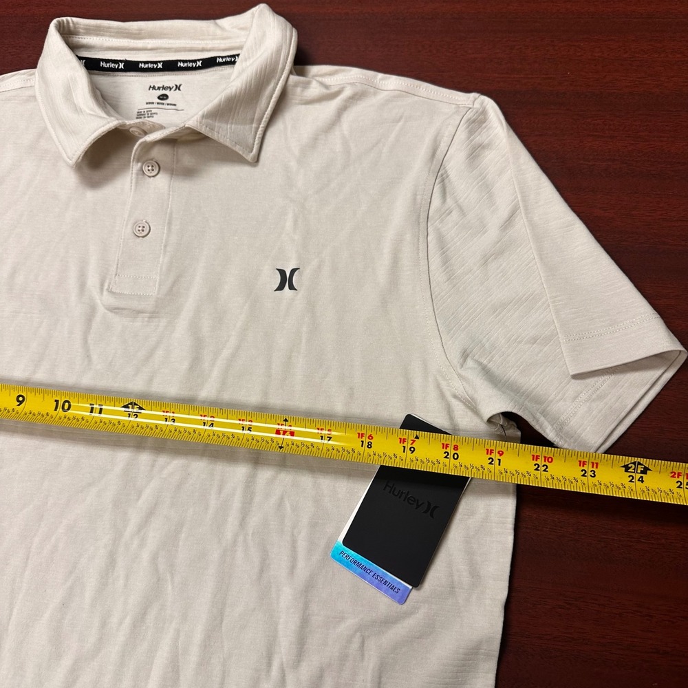 Hurley Polo Shirt Mens Size Medium Bone Performance Golf Exist‎ Bootcamp NWT - Picture 7 of 8